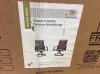 Pair of Swiveling Sling Patio Chairs by Patio Festival. Appear New