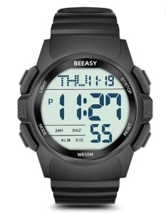 Beeasy Mens Digital Sports Watch, Powers Up, Appears new