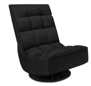 Folding Floor Gaming Chair w/ 360-Degree Swivel, 4 Adjustable Positions,E COMMERCE RETURN