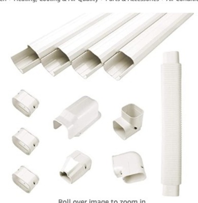Air Conditioner Decorative PVC Line Cover Kit for Mini Split Air Conditioners and Heat Pumps,APPEARS NEW