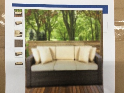 OUTDOOR WICKER PATIO FURNITURE SOFA,NEW