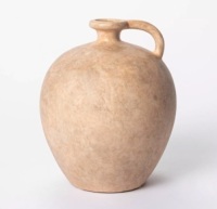 Lot of (4)&nbsp;8" x 7" Weathered Jug Vase Brown