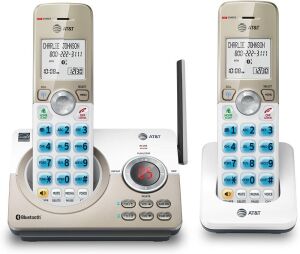 AT&T DL72219 DECT 6.0 2-Handset Cordless Phone for Home with Connect to Cell, Call Blocking, 1.8" Backlit Screen, Big Buttons, intercom, and Unsurpassed Range