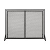 2-Door Wrought Iron Fireplace Screen w/ Magnetic Doors - 38.5x41in