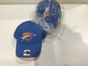 Lot of (6) adjustable Oklahoma City Thunder Hats