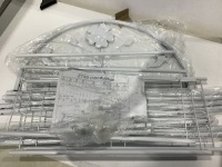 Lot of (2) White Metal Toilet Racks