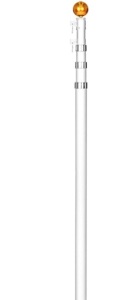 Telescopic Aluminum Flagpole with American Flag and Gold Ball,NEW