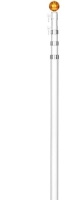 Telescopic Aluminum Flagpole with American Flag and Gold Ball,NEW