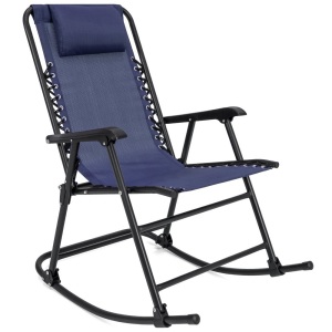 Foldable Zero Gravity Rocking Patio Lounge Chair
