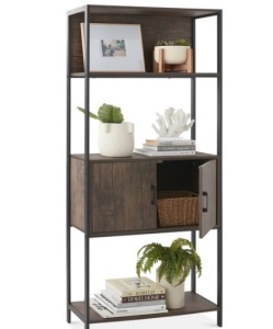 Storage Bookshelf for Living Room, Walkway w/ Cabinet, Elevated Design,NEW