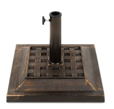 26lb Steel Square Patio Umbrella Base Stand