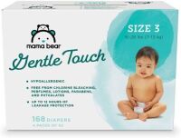 Mama Bear Gentle Touch Diapers, Size 3, 168 Count (4 Packs of 42) - NEW in Damaged Box
