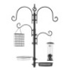 4-Hook Bird Feeding Station,&nbsp;91in, Black
