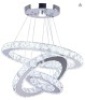 Modern Crystal LED Chandelier Light Fixture, Appears New