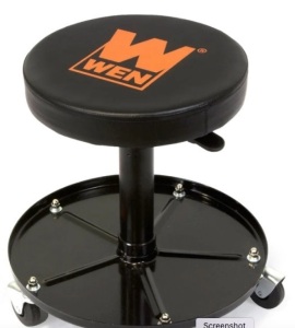 WEN 73012T 300-Pound Capacity Pneumatic Rolling Mechanic Stool,NEW