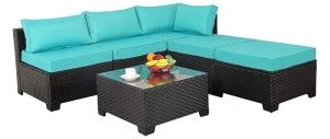 Outdoor Wicker Furniture Sectional Sofa Set - Partial Set Box 1/3