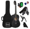 Beginner Acoustic Guitar Set w/ Case, Strap, Digital Tuner, Strings - 38in, Appears New