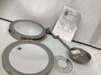 Wall Mounted Mirror w/ Ring Light, Untested, E-Commerce Return