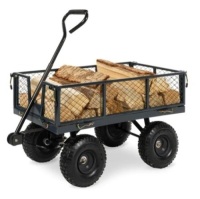 Steel Garden Utility Cart Wagon, Gray