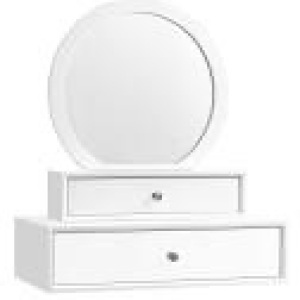 Makeup Dressing Wall Mounted Vanity Mirror with 2 Drawer 