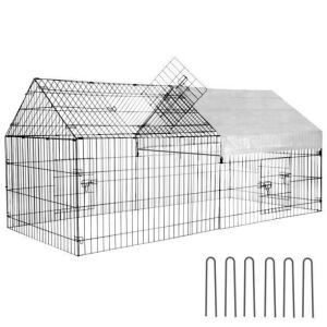 TOOCA Chicken Coop Metal Wire Pet Enclosure 