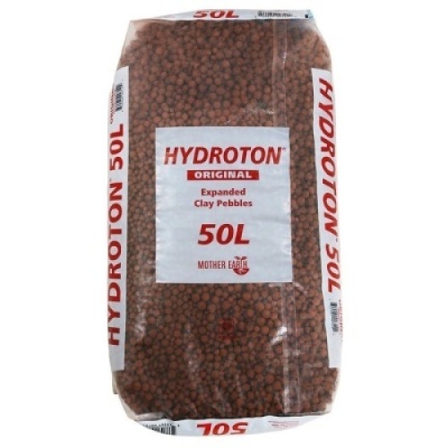 Mother Earth Hydroton Giant Expanded Clay Pebbles, 50 Liter Bag