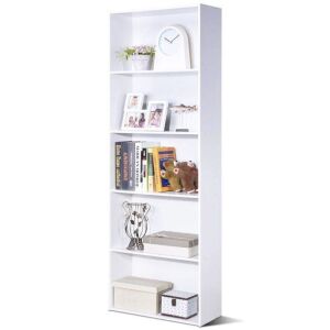 5-Shelf Storage Bookcase Modern Multi-Functional Display Cabinet 