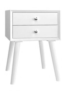 2-Drawer White Nightstand 23.5 in. x 16 in. x 16 in.