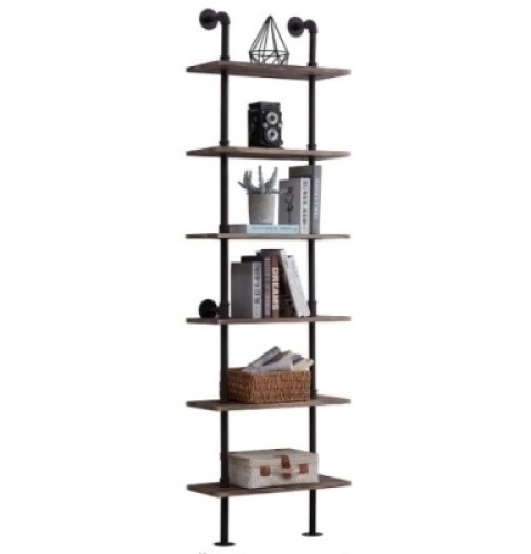 Bookshelf 6-Tier Modern Ladder Shelf, Appears New