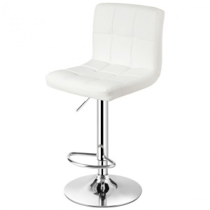 Adjustable Swivel Bar Stool with PU Leather