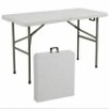 4ft Portable Folding Plastic Dining Table w/ Handle, Lock