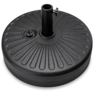 Plastic Patio Umbrella Base Pole Holder Accessory w/ Adjustable Knob, Appears New