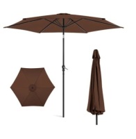 Outdoor Steel Market Patio Umbrella,&nbsp;10ft, Brown