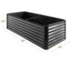 Outdoor Metal Raised Garden Bed for Vegetables, Flowers, Herbs - 8x4x2ft