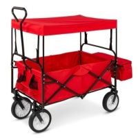 Utility Wagon Cart w/ Folding Design, 2 Cup Holders, Removable Canopy, Appears New&nbsp;