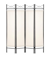 4-Panel Folding Privacy Screen Room Divider Decoration Accent, 6ft, Appears New
