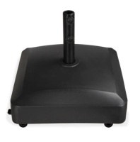 Fillable Mobile Umbrella Base Stand w/ 4 Wheels, 2 Locks, 123lb Capacity, Appears New