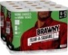 Brawny Tear-A-Square Paper Towels, 12 = 24 Regular Rolls, 3 Sheet Size Options, Quarter Size Sheets, 12 Count