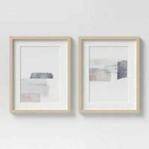 16" x 20" Neutral Collage Framed Wall Art, Set of 2&nbsp;