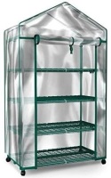 Home-Complete Mini Greenhouse-4-Tier Indoor Outdoor Sturdy Portable Shelves-Grow Plants, Seedlings, Herbs, or Flowers In Any Season-Gardening Rack. Appears New