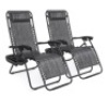 Set of 2 Adjustable Zero Gravity Patio Chair, Gray
