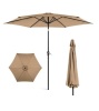 Outdoor Steel Market Patio Umbrella, 10ft, Tan