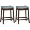 &nbsp;Set of 2 Nailhead Saddle Bar Stools