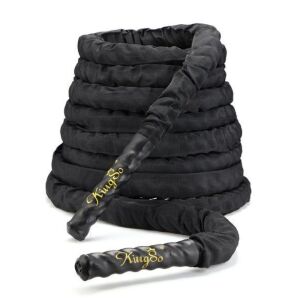 KingSo 1.5" Heavy Exercise Training Rope 30ft Length with Protective Sleeve