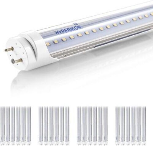 Hyperikon 4' LED Light Tube, Dual End Ballast Compatible, Crystal White, 23 Count&nbsp;- Appears New in Damaged Box
