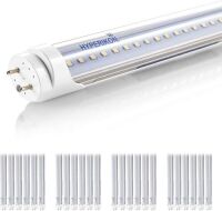Hyperikon 4' LED Light Tube, Dual End Ballast Compatible, Crystal White, 23 Count&nbsp;- Appears New in Damaged Box