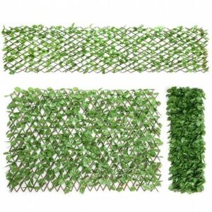 3 Piece Retractable Artificial Leaf Faux Ivy Privacy Fence Screen 