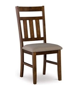 Powell Turino Wood Set of Two Dining Side Chairs in Rustic Umber Brown, Appears New