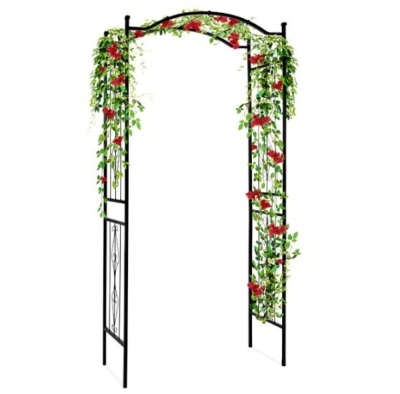 Steel Garden Arch Arbor Trellis for Climbing Plants - 92in, Appears New