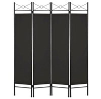 4-Panel Folding Privacy Screen Room Divider Decoration Accent, 6ft, Appears New